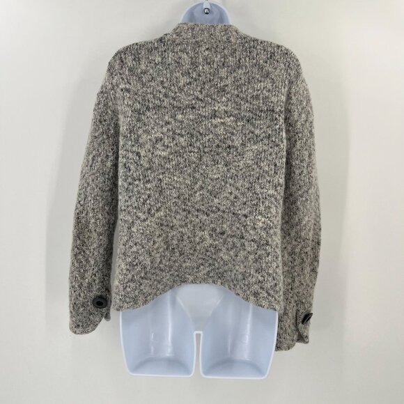 ALPS Women's M Alpaca Blend Cardigan Sweater Heather Gray Button Up Cabin Core - Picture 2 of 11